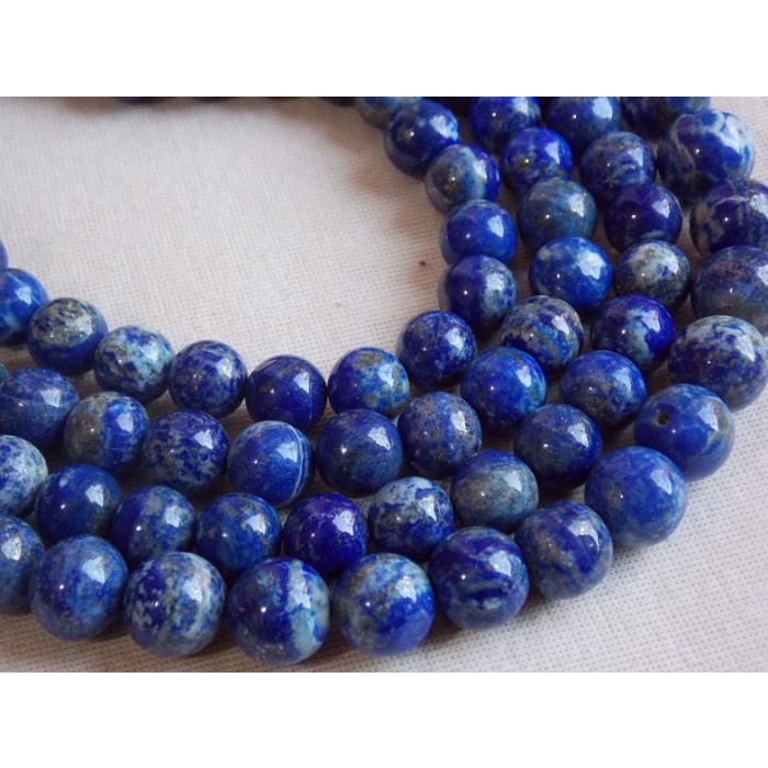 100%Natural Lapis Lazuli Sphere,Ball,Smooth,Round,Rondelle,Loose Bead,Handmade,Bracelet,Beaded,For Making Jewelry,9Inch 11MM Approx,PME-B6 | Save 33% - Rajasthan Living 7