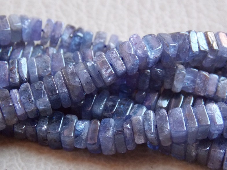 Blue Tanzanite Smooth Heishi,Square,Cushion Shape,Beads,Handmade,Loose Stone Wholesale Price New Arrival 100%Natural 16Inch Strand PME(H2) | Save 33% - Rajasthan Living 16