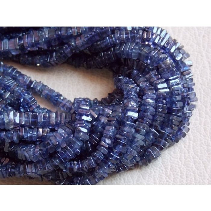 Natural Blue Iolite Smooth Heishi,Square,Cushion,Tyre Beads,Handmade,Loose Stone,Necklace,Wholesale Price,New Arrival PME-H2 | Save 33% - Rajasthan Living 6