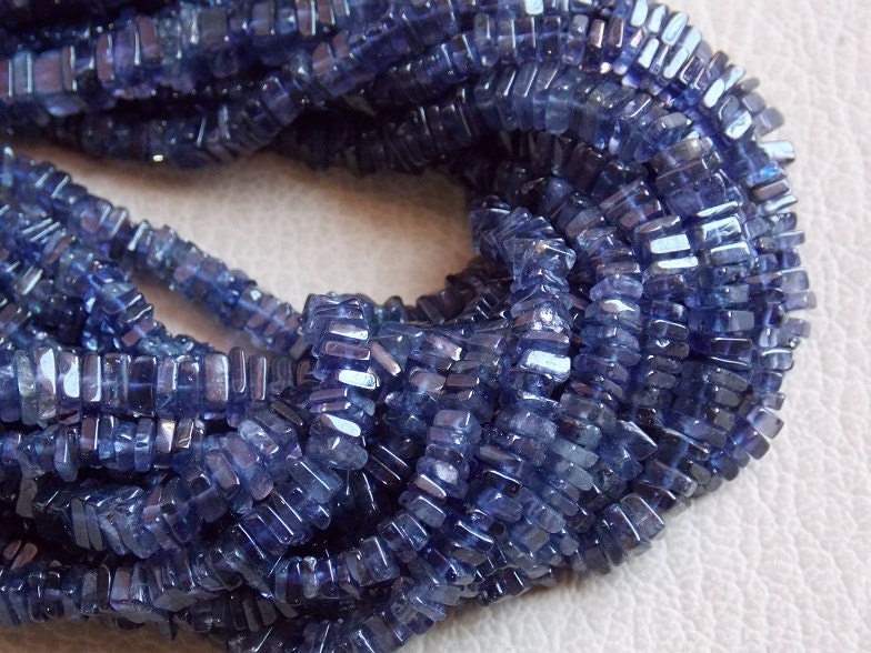 Natural Blue Iolite Smooth Heishi,Square,Cushion,Tyre Beads,Handmade,Loose Stone,Necklace,Wholesale Price,New Arrival PME-H2 | Save 33% - Rajasthan Living 11