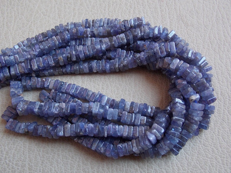 Blue Tanzanite Smooth Heishi,Square,Cushion Shape,Beads,Handmade,Loose Stone Wholesale Price New Arrival 100%Natural 16Inch Strand PME(H2) | Save 33% - Rajasthan Living 18