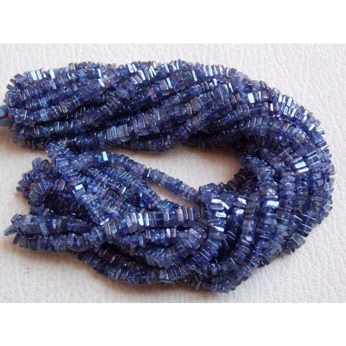 Natural Blue Iolite Smooth Heishi,Square,Cushion,Tyre Beads,Handmade,Loose Stone,Necklace,Wholesale Price,New Arrival PME-H2 | Save 33% - Rajasthan Living 10