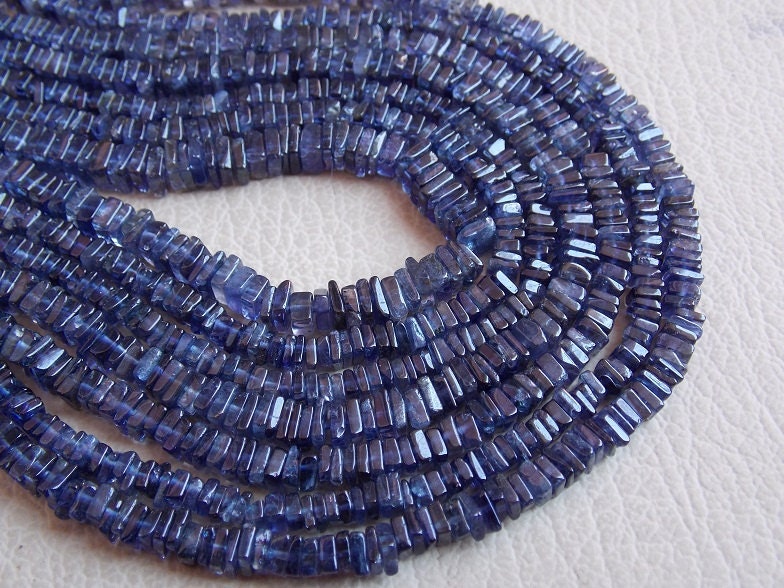 Natural Blue Iolite Smooth Heishi,Square,Cushion,Tyre Beads,Handmade,Loose Stone,Necklace,Wholesale Price,New Arrival PME-H2 | Save 33% - Rajasthan Living 13