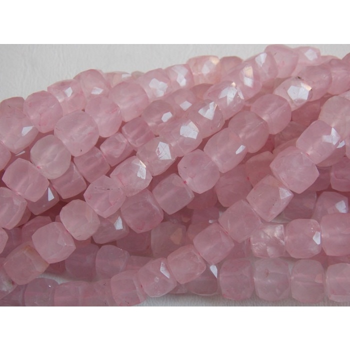 Natural Rose Quartz Faceted Cube,Box,Cuboid Shape Beads,Wholesale Price,New Arrival,8Inch Strand,100%Natural PME-CB2 | Save 33% - Rajasthan Living 6