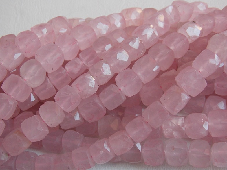Natural Rose Quartz Faceted Cube,Box,Cuboid Shape Beads,Wholesale Price,New Arrival,8Inch Strand,100%Natural PME-CB2 | Save 33% - Rajasthan Living 13