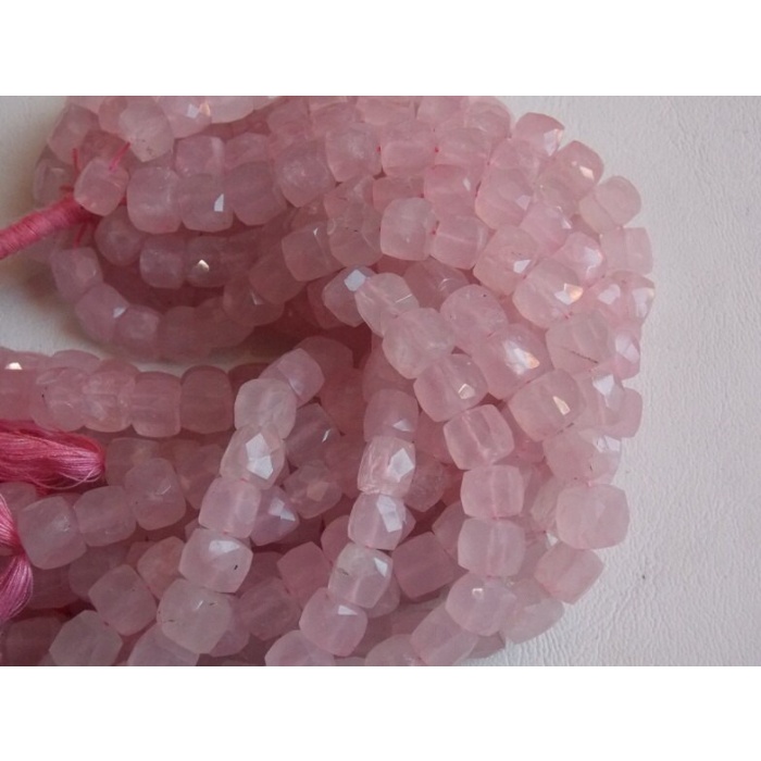 Natural Rose Quartz Faceted Cube,Box,Cuboid Shape Beads,Wholesale Price,New Arrival,8Inch Strand,100%Natural PME-CB2 | Save 33% - Rajasthan Living 7