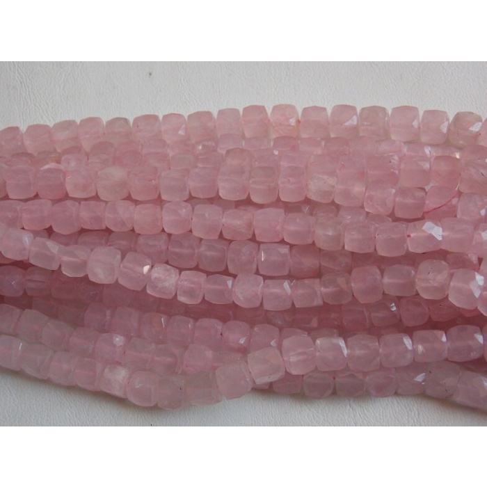 Natural Rose Quartz Faceted Cube,Box,Cuboid Shape Beads,Wholesale Price,New Arrival,8Inch Strand,100%Natural PME-CB2 | Save 33% - Rajasthan Living 9