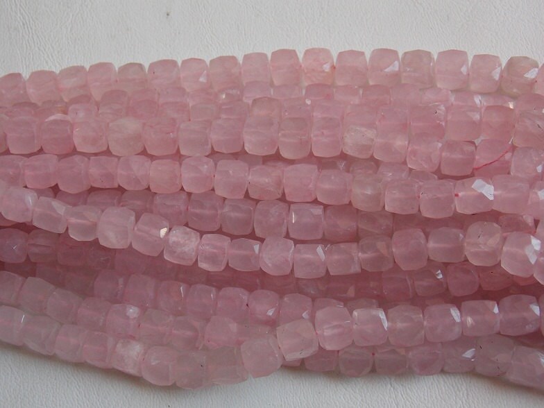 Natural Rose Quartz Faceted Cube,Box,Cuboid Shape Beads,Wholesale Price,New Arrival,8Inch Strand,100%Natural PME-CB2 | Save 33% - Rajasthan Living 16