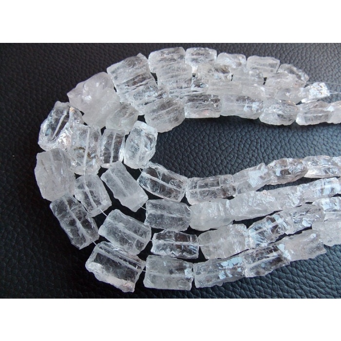 Natural Crystal Quartz Hammer Beads,Tube Shape,Handmade,Loose Stone 15Piece Strand 20X12 To 15X10 MM Approx Wholesale Price PME(R1) | Save 33% - Rajasthan Living 9