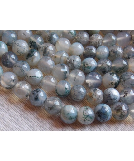 Green Moss Agate Smooth Sphere Ball Beads,Roundel,Round,Handmade,Loose Stone,Wholesaler,Supplies,14Inch 8X7MM Approx,100%Natural B7 | Save 33% - Rajasthan Living 3
