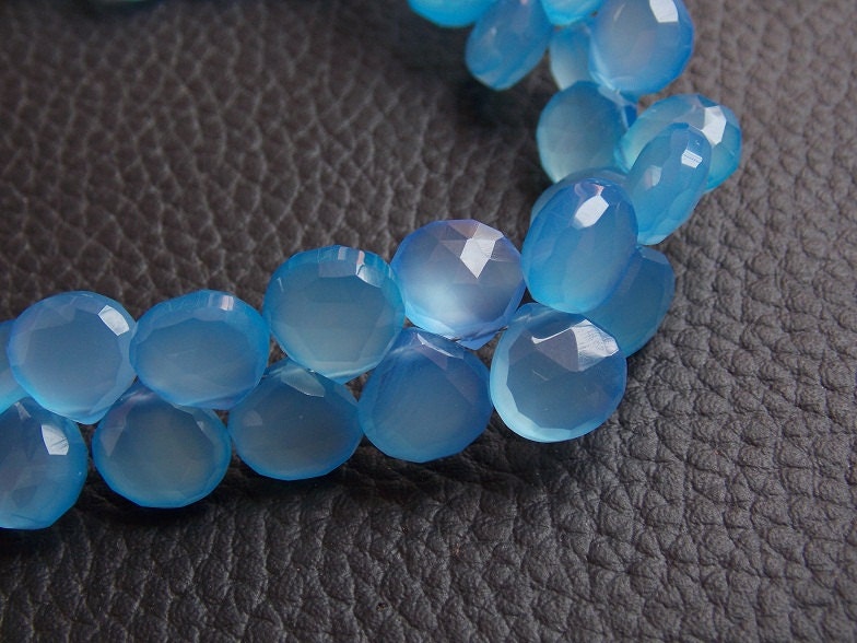 Blue Chalcedony Faceted Hearts,Teardrop,Drop,Briolette,Wholesaler,Supplies,New Arrivals 8Inch Strand 11X11MM Approx (pme)CY2 | Save 33% - Rajasthan Living 15