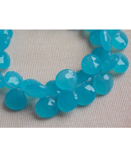 Aqua Blue Chalcedony Faceted Hearts,Teardrops,Drops,Handmade,Loose Stone,Wholesaler,Supplies 8Inch 11X11MM Approx (pme) CY2 | Save 33% - Rajasthan Living 7
