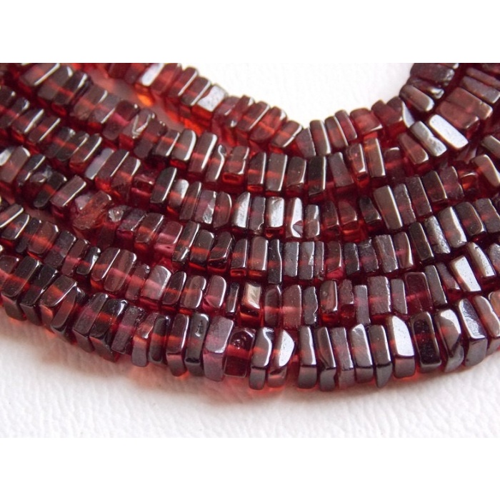 Natural Garnet Heishi,Square,Cushion,Beads 16Inch Strand 4MM Approx Wholesale Price New Arrival (pme) H2 | Save 33% - Rajasthan Living 8
