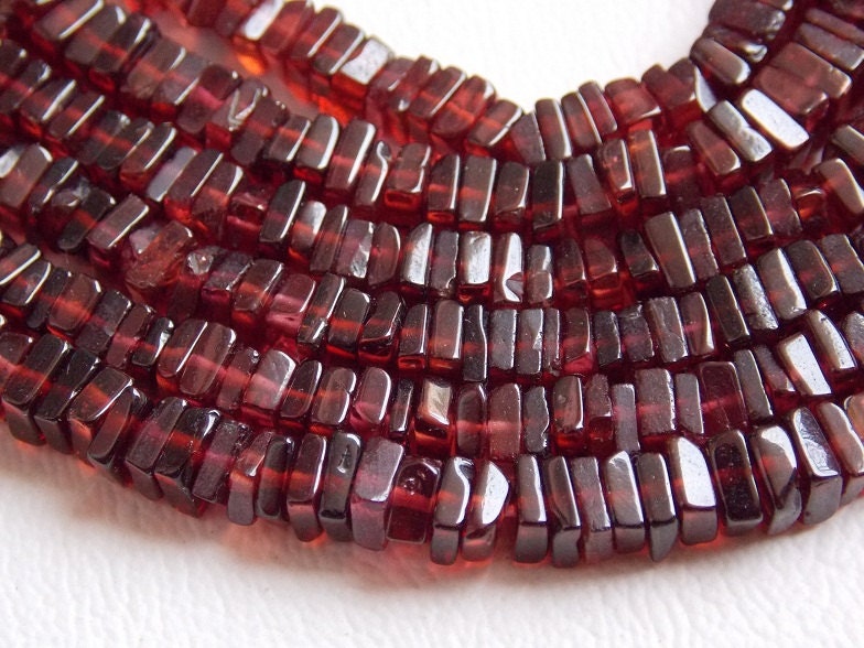 Natural Garnet Heishi,Square,Cushion,Beads 16Inch Strand 4MM Approx Wholesale Price New Arrival (pme) H2 | Save 33% - Rajasthan Living 13