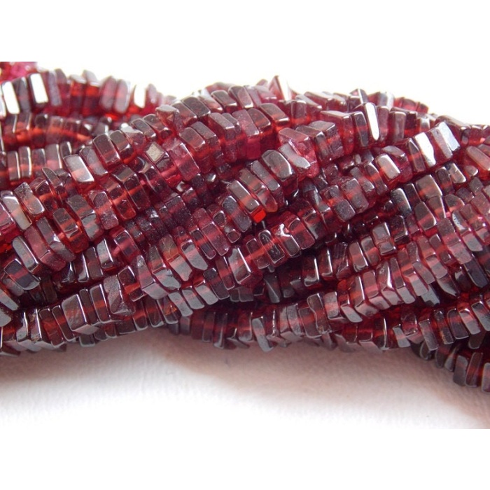 Natural Garnet Heishi,Square,Cushion,Beads 16Inch Strand 4MM Approx Wholesale Price New Arrival (pme) H2 | Save 33% - Rajasthan Living 7