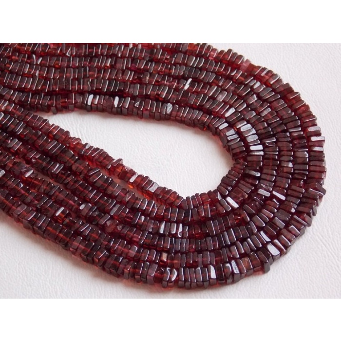 Natural Garnet Heishi,Square,Cushion,Beads 16Inch Strand 4MM Approx Wholesale Price New Arrival (pme) H2 | Save 33% - Rajasthan Living 6