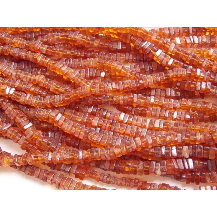 Hessonite Garnet Heishi,Square,Cushion Shape Beads,16Inch Strand 4MM Approx,Wholesaler,Supplies,100%Natural  PME-H2 | Save 33% - Rajasthan Living 9