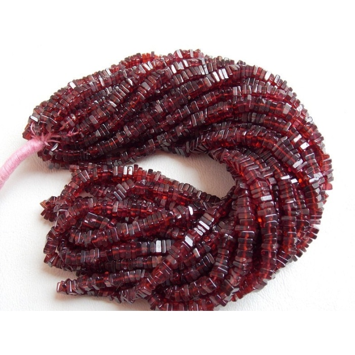 Natural Garnet Heishi,Square,Cushion,Beads 16Inch Strand 4MM Approx Wholesale Price New Arrival (pme) H2 | Save 33% - Rajasthan Living 10