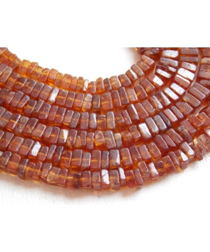 Hessonite Garnet Heishi,Square,Cushion Shape Beads,16Inch Strand 4MM Approx,Wholesaler,Supplies,100%Natural  PME-H2 | Save 33% - Rajasthan Living 3