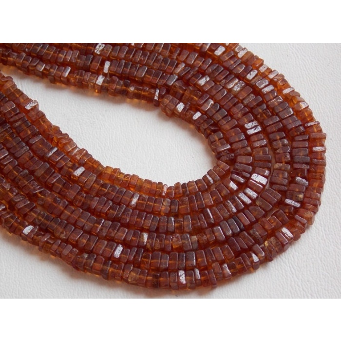 Hessonite Garnet Heishi,Square,Cushion Shape Beads,16Inch Strand 4MM Approx,Wholesaler,Supplies,100%Natural  PME-H2 | Save 33% - Rajasthan Living 10