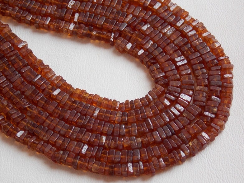 Hessonite Garnet Heishi,Square,Cushion Shape Beads,16Inch Strand 4MM Approx,Wholesaler,Supplies,100%Natural  PME-H2 | Save 33% - Rajasthan Living 15