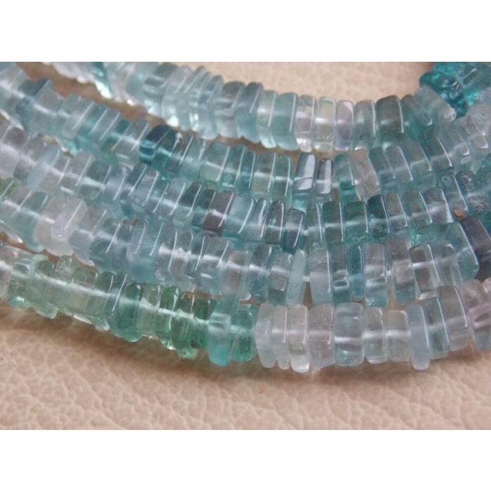 Fluorite Smooth Heishi,Square,Cushion Cut,Loose Stone,Multi Shaded,Handmade,14Inch Strand 5MM Approx,Wholesale Price,New Arrival PME-H1 | Save 33% - Rajasthan Living 9