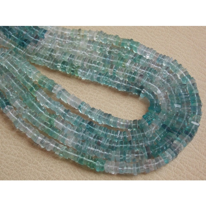 Fluorite Smooth Heishi,Square,Cushion Cut,Loose Stone,Multi Shaded,Handmade,14Inch Strand 5MM Approx,Wholesale Price,New Arrival PME-H1 | Save 33% - Rajasthan Living 8
