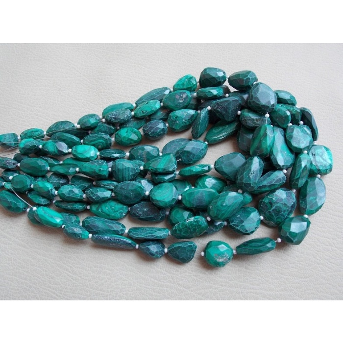 Malachite Faceted Tumbles,Nuggets,Loose Stone,Handmade,For Making Jewelry 12Inch 17X15To10X9MM Approx Wholesaler,Supplies 100%Natural TU5 | Save 33% - Rajasthan Living 9