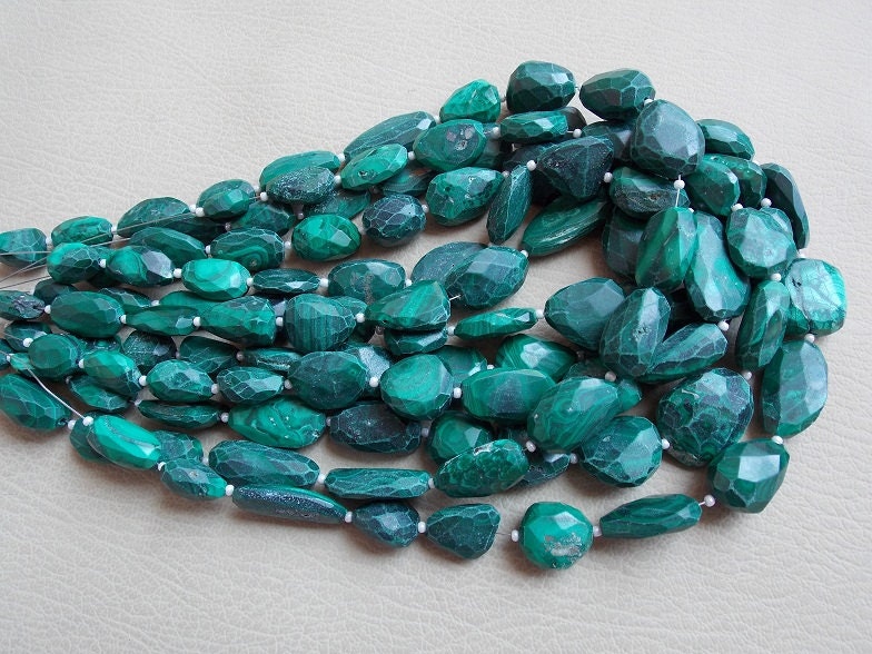 Malachite Faceted Tumbles,Nuggets,Loose Stone,Handmade,For Making Jewelry 12Inch 17X15To10X9MM Approx Wholesaler,Supplies 100%Natural TU5 | Save 33% - Rajasthan Living 14