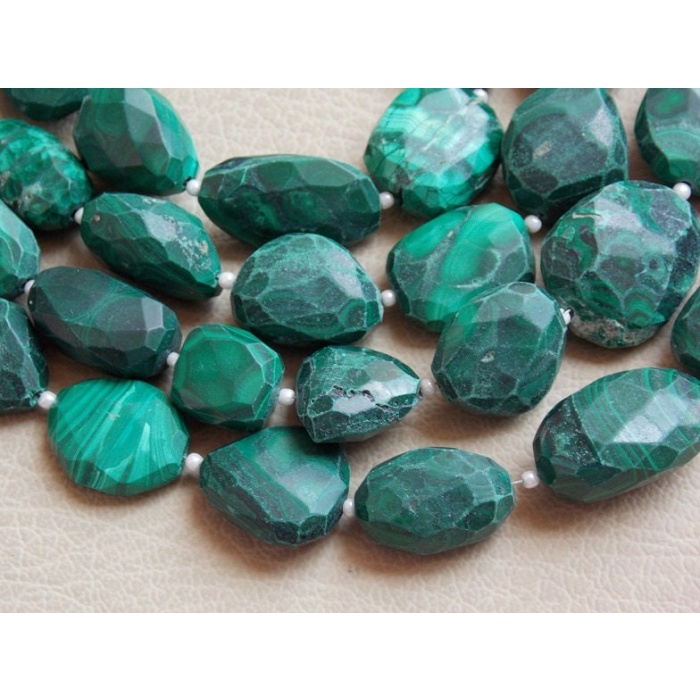 Malachite Faceted Tumbles,Nuggets,Loose Stone,Handmade,For Making Jewelry 12Inch 17X15To10X9MM Approx Wholesaler,Supplies 100%Natural TU5 | Save 33% - Rajasthan Living 10
