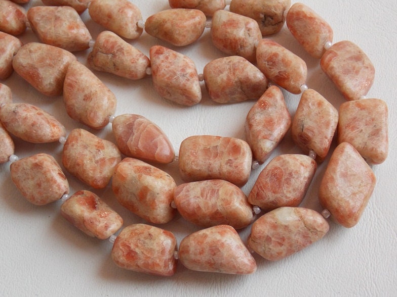 Natural Sunstone Smooth Tumble,Nuggets,Loose Stone,Handmade,For Making Jewelry,Matte Polished,Feldspar 10Inch 20X10To12X10 MM Approx TU5 | Save 33% - Rajasthan Living 13
