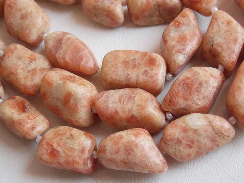 Natural Sunstone Smooth Tumble,Nuggets,Loose Stone,Handmade,For Making Jewelry,Matte Polished,Feldspar 10Inch 20X10To12X10 MM Approx TU5 | Save 33% - Rajasthan Living 11