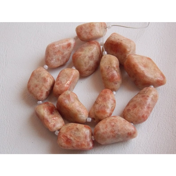 Natural Sunstone Smooth Tumble,Nuggets,Loose Stone,Handmade,For Making Jewelry,Matte Polished,Feldspar 10Inch 20X10To12X10 MM Approx TU5 | Save 33% - Rajasthan Living 7