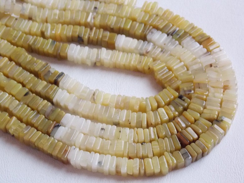 Natural Yellow Peruvian Opal Smooth Heishi Bead,Square,Cushion,Shaded,Loose Stone,16Inch 6MM Approx,Wholesaler,Supplies,PME(H1) | Save 33% - Rajasthan Living 14