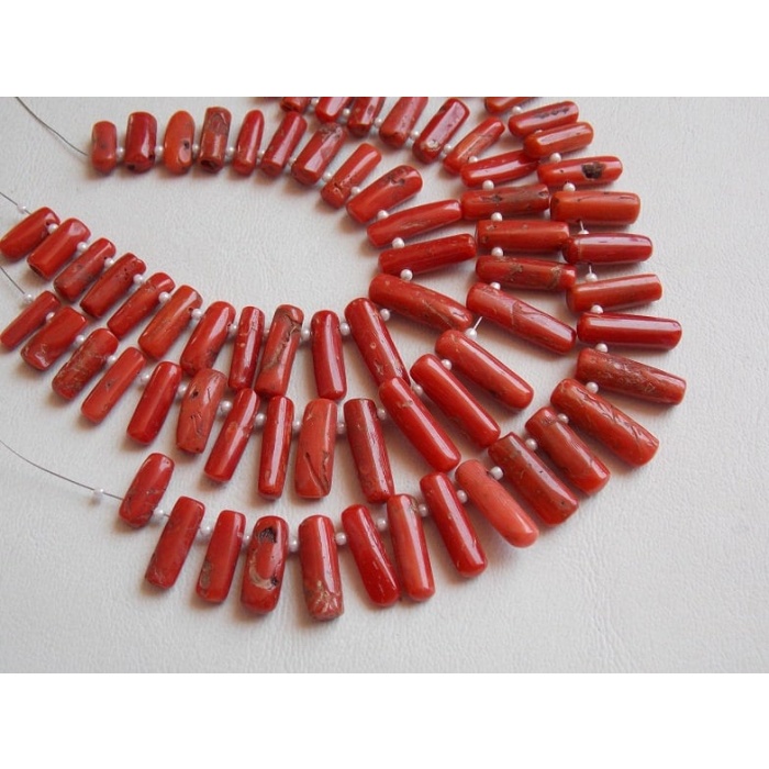 Red Coral Smooth Long Stick,Cabochon,Briolette,23Piece Strand 18X7To12X5MM Approx,Wholesaler,Supplies,100%Natural,CR2 | Save 33% - Rajasthan Living 8