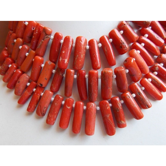 Red Coral Smooth Long Stick,Cabochon,Briolette,23Piece Strand 18X7To12X5MM Approx,Wholesaler,Supplies,100%Natural,CR2 | Save 33% - Rajasthan Living 10
