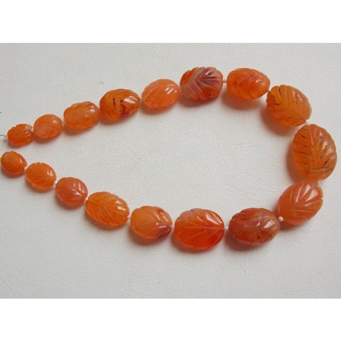 Natural Carnelian Carvings Bead,Tumble,Oval Cut,Pumpkins,Loose Stone,Handmade,For Making Jewelry 12Inch Strand 24X17To12X9MM Approx TU3 | Save 33% - Rajasthan Living 7