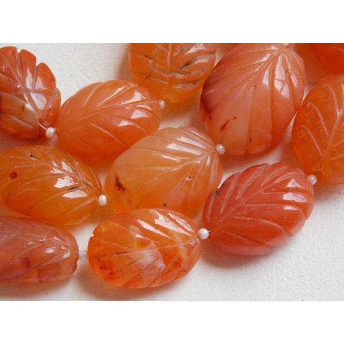 Natural Carnelian Carvings Bead,Tumble,Oval Cut,Pumpkins,Loose Stone,Handmade,For Making Jewelry 12Inch Strand 24X17To12X9MM Approx TU3 | Save 33% - Rajasthan Living 6