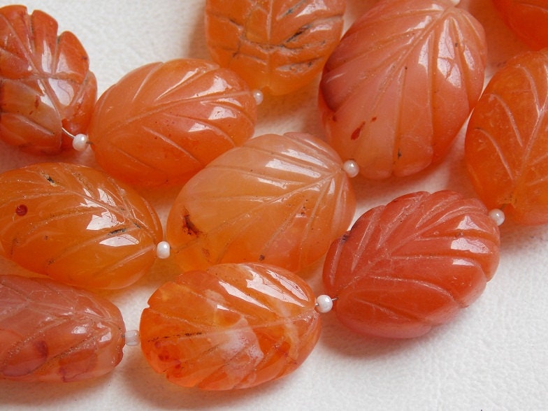 Natural Carnelian Carvings Bead,Tumble,Oval Cut,Pumpkins,Loose Stone,Handmade,For Making Jewelry 12Inch Strand 24X17To12X9MM Approx TU3 | Save 33% - Rajasthan Living 13