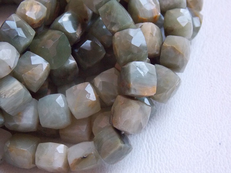 Natural Cats Eye Faceted Cube,Box,Cuboid,Loose Beads,For Making Jewelry,10Inch 7X7 MM Approx,Wholesale Price,New Arrival (pme)CB1 | Save 33% - Rajasthan Living 14