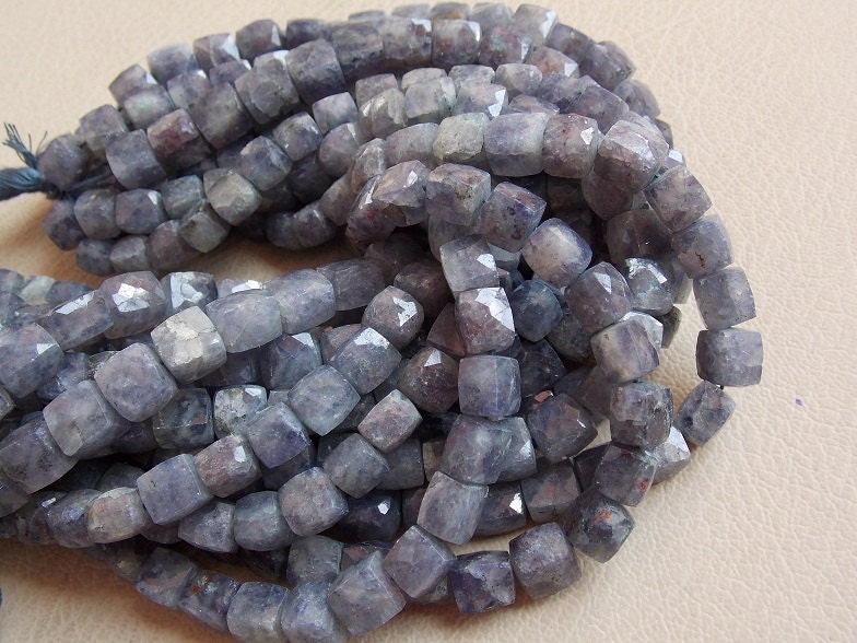 Iolite Faceted Cubes,Box,Square Shape Beads,Dice Bead,Loose Stone,10Inchs Strand 8X8To7X7MM Approx,Wholesaler,Supplies,100%Natural PME-CB1 | Save 33% - Rajasthan Living 15