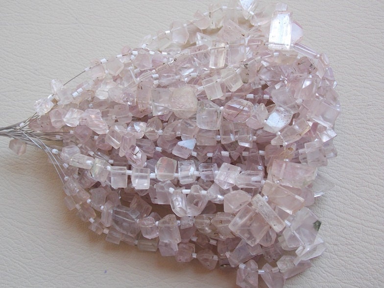 Kunzite Faceted Fancy Tumble,Nugget,Briolette,Loose Stone,Irregular Shape,Handmade 10Inch 15X9To7X5MM Approx 100%Natural BR5 | Save 33% - Rajasthan Living 13