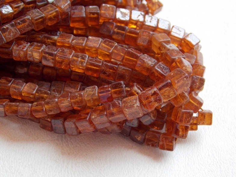 Natural Hessonite Garnet Smooth Cubes,Box Shape Bead,16Inch Strand 5MM Approx,Wholesaler,Supplies,New Arrivals PME-CB1 | Save 33% - Rajasthan Living 15
