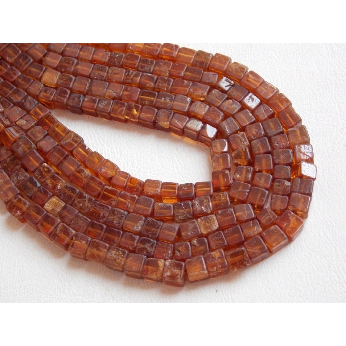 Natural Hessonite Garnet Smooth Cubes,Box Shape Bead,16Inch Strand 5MM Approx,Wholesaler,Supplies,New Arrivals PME-CB1 | Save 33% - Rajasthan Living 7