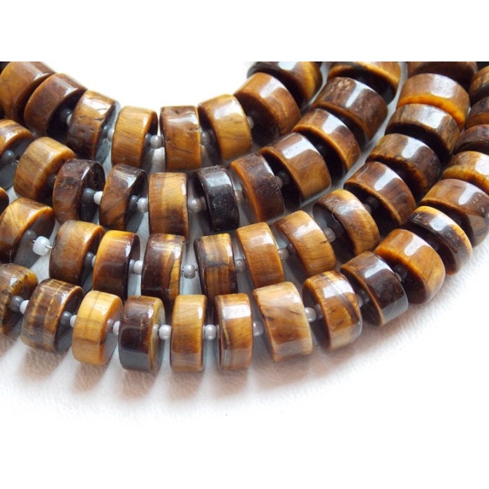 Tigers Eye Jasper Smooth Tyre,Coin,Button,Wheel Shape Beads,10Inchs Strand 10X8MM Approx,Wholesaler,Supplies,100%Natural PME-T2 | Save 33% - Rajasthan Living 8