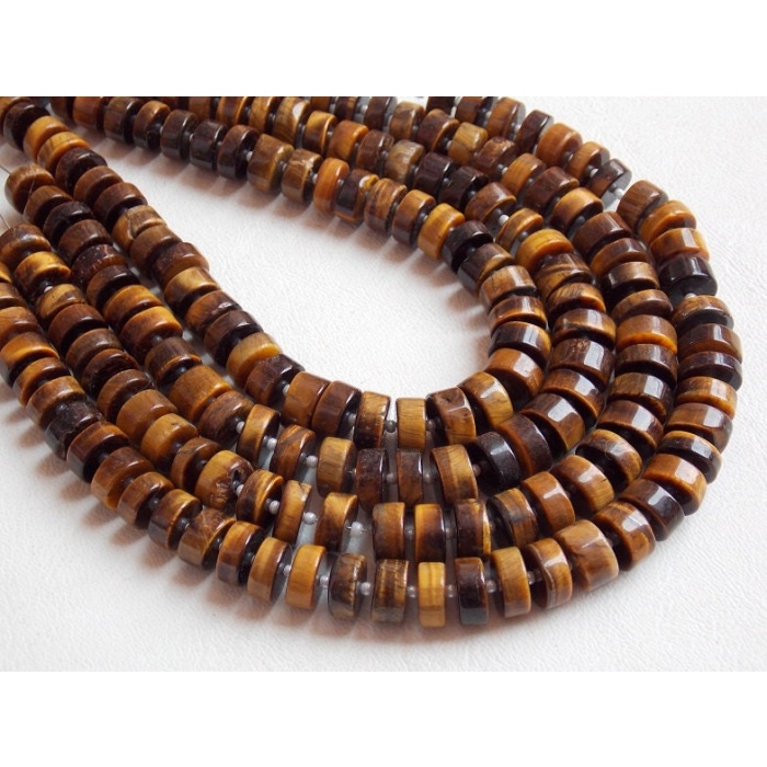 Tigers Eye Jasper Smooth Tyre,Coin,Button,Wheel Shape Beads,10Inchs Strand 10X8MM Approx,Wholesaler,Supplies,100%Natural PME-T2 | Save 33% - Rajasthan Living 6