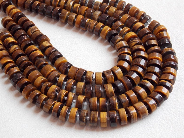 Tigers Eye Jasper Smooth Tyre,Coin,Button,Wheel Shape Beads,10Inchs Strand 10X8MM Approx,Wholesaler,Supplies,100%Natural PME-T2 | Save 33% - Rajasthan Living 13