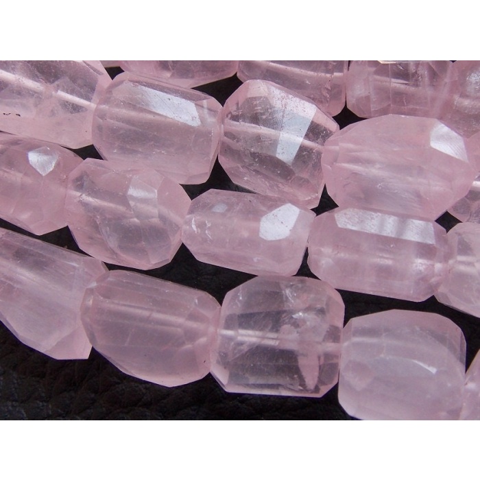 Natural Rose Quartz Faceted Tumble/Nuggets/9Piece 30X20To17X15MM Approx/Wholesale Price/New Arrival/PME(TU3) | Save 33% - Rajasthan Living 6