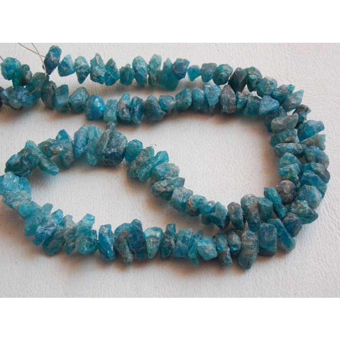 Neon Blue Apatite Natural Rough Bead,Chip,Uncut,Nugget,Anklet,10Inch Strand 8X6To4X3MM Approx,Wholesale Price,New Arrival RB5 | Save 33% - Rajasthan Living 8