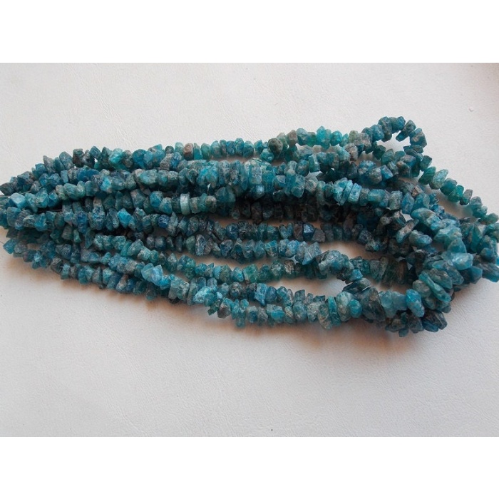 Neon Blue Apatite Natural Rough Bead,Chip,Uncut,Nugget,Anklet,10Inch Strand 8X6To4X3MM Approx,Wholesale Price,New Arrival RB5 | Save 33% - Rajasthan Living 10
